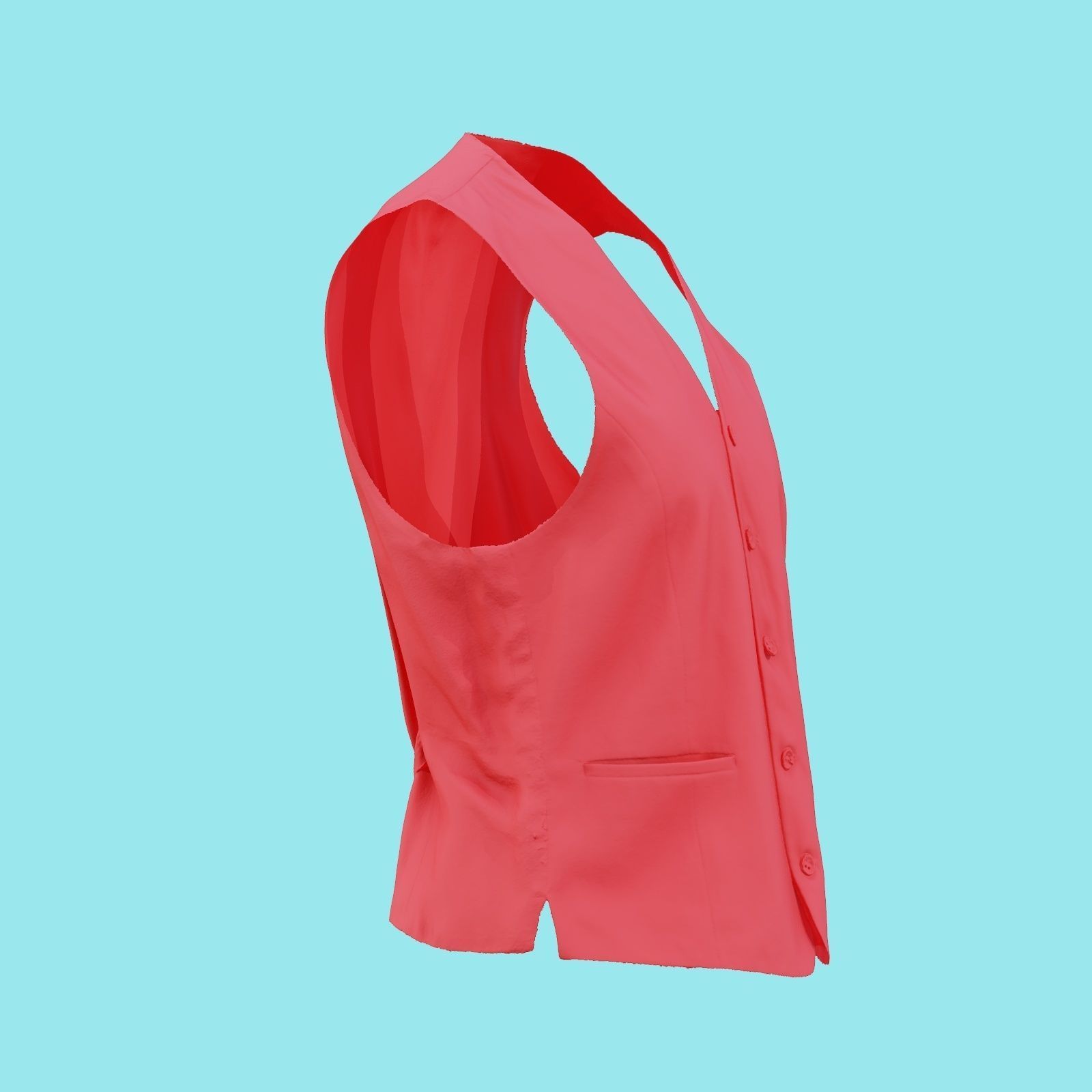 Suit B Gilet Low-poly 3D model_19