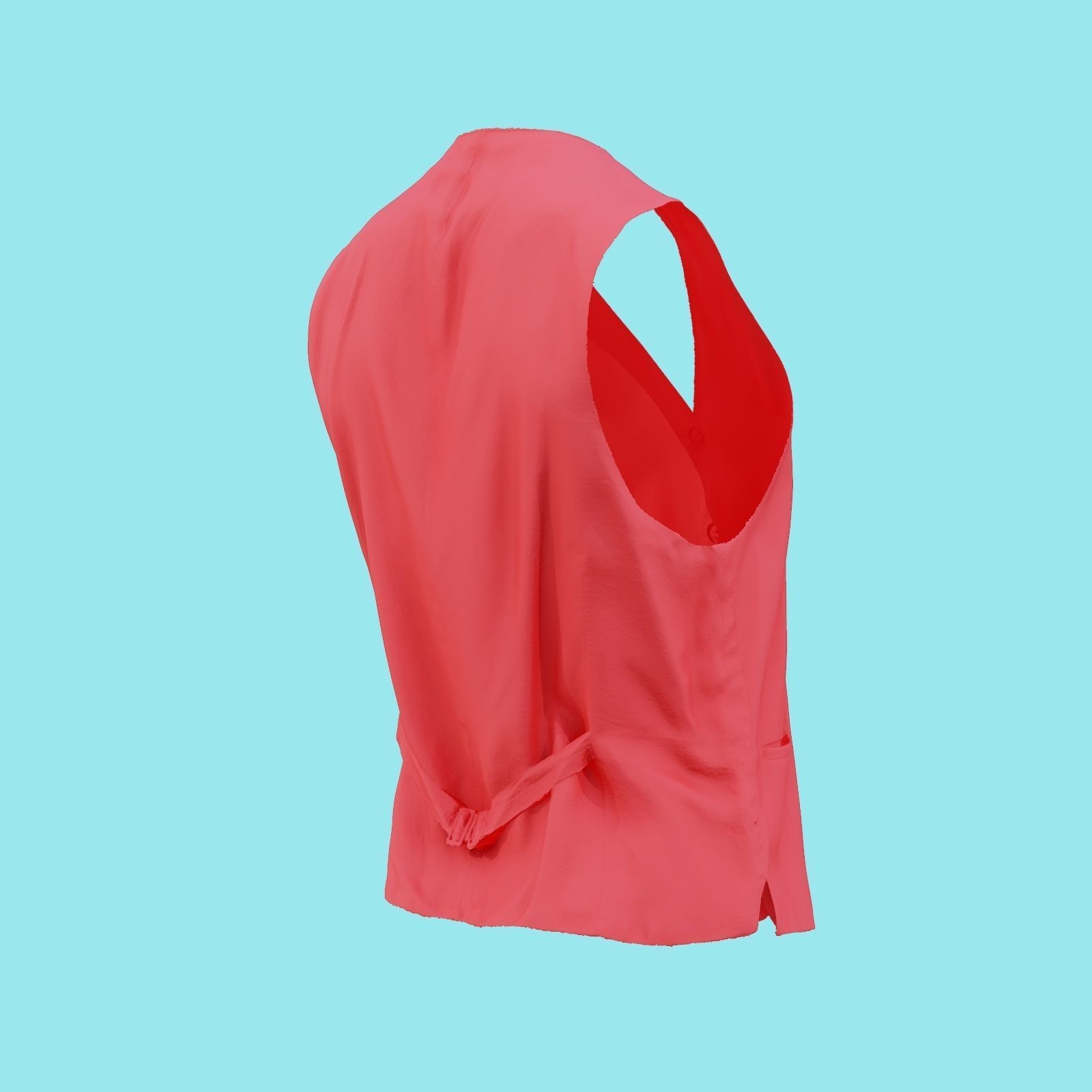 Suit B Gilet Low-poly 3D model_20