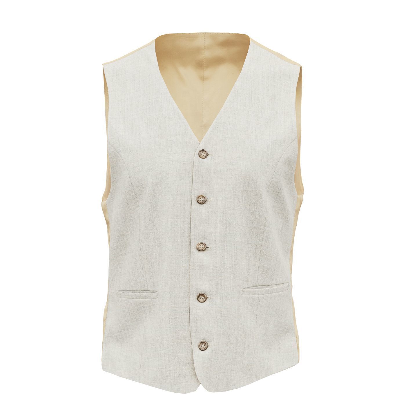 Suit B Gilet Low-poly 3D model_2