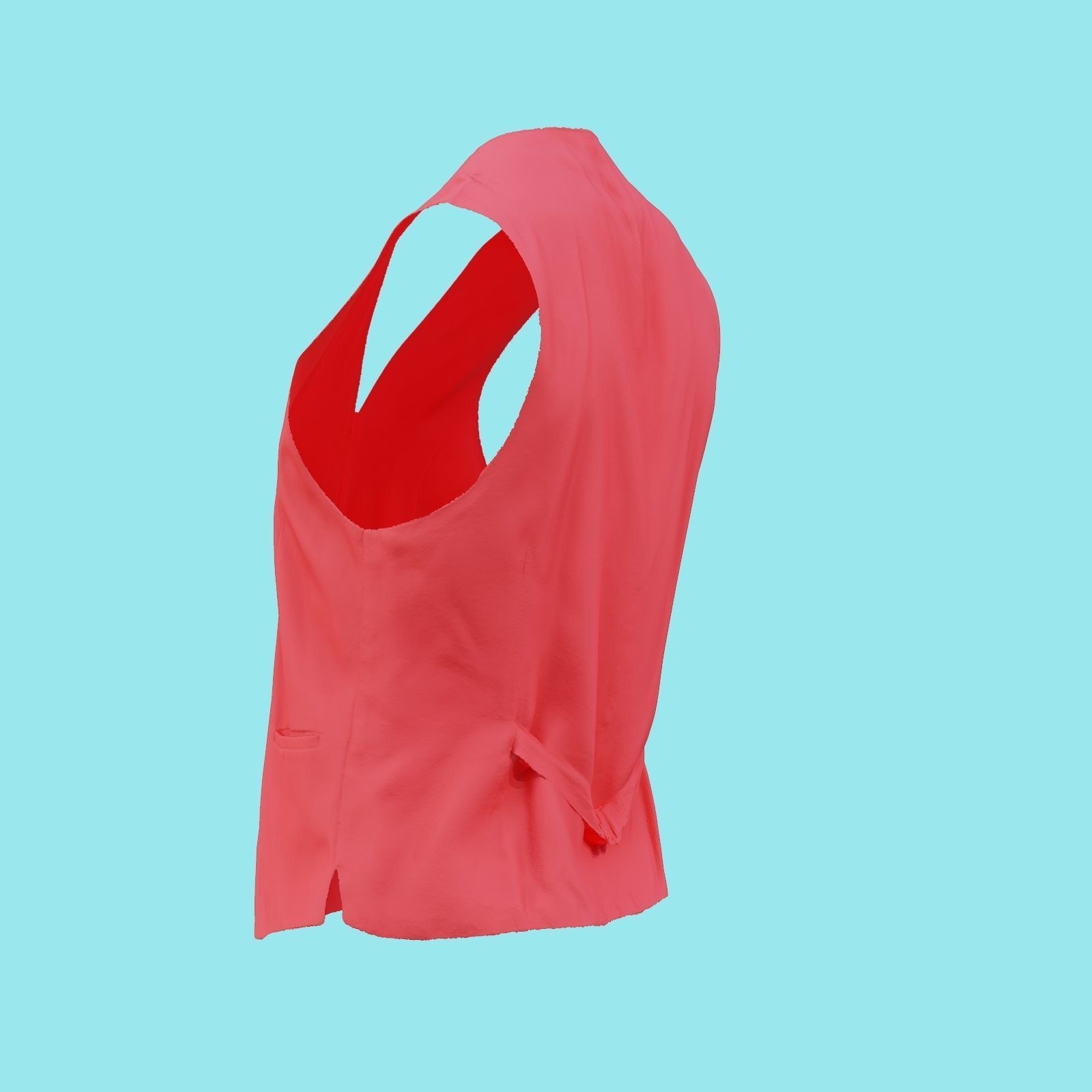 Suit B Gilet Low-poly 3D model_22