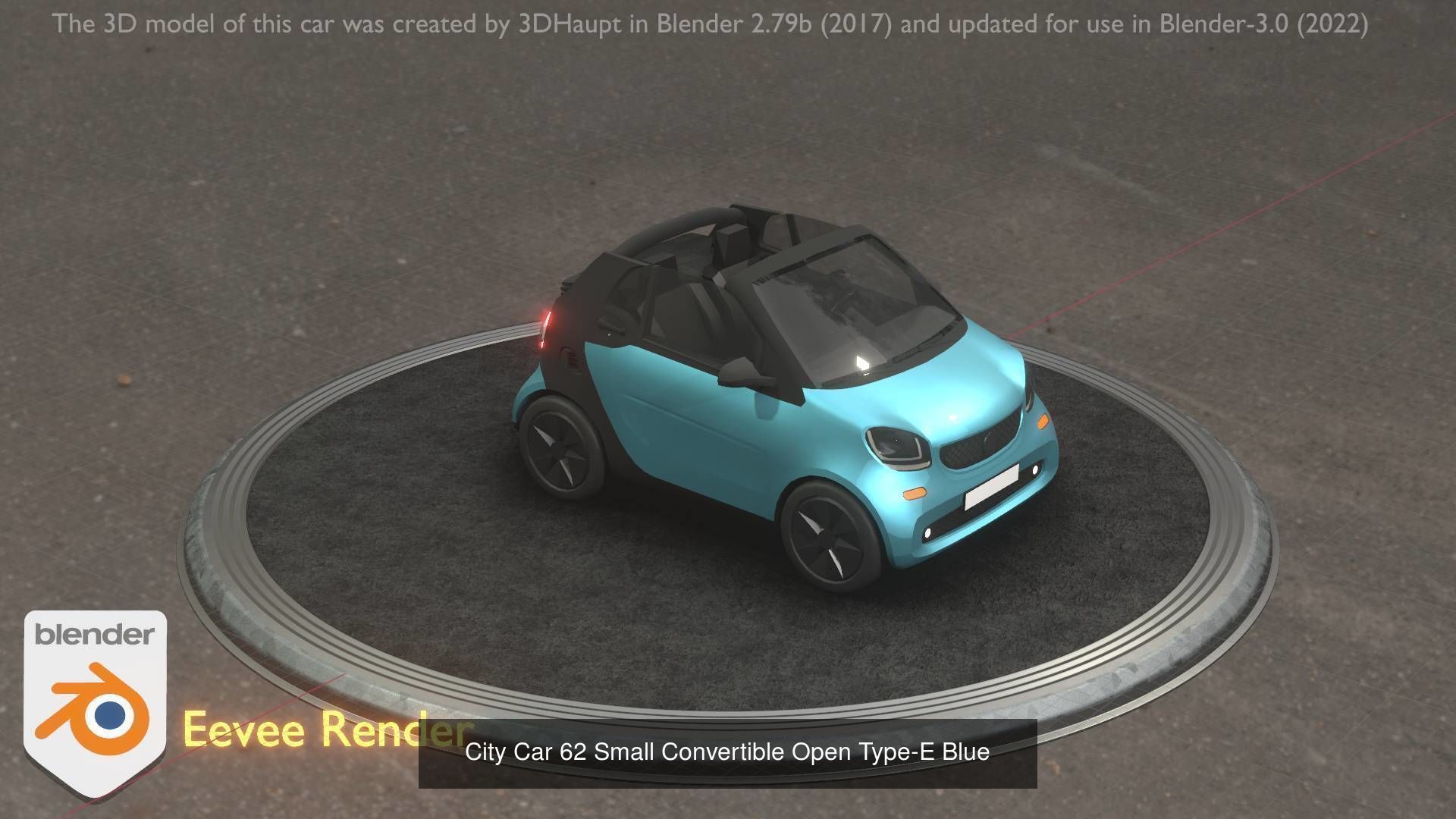 City Cars All Types A B C D E Blue 3D Model Collection_15