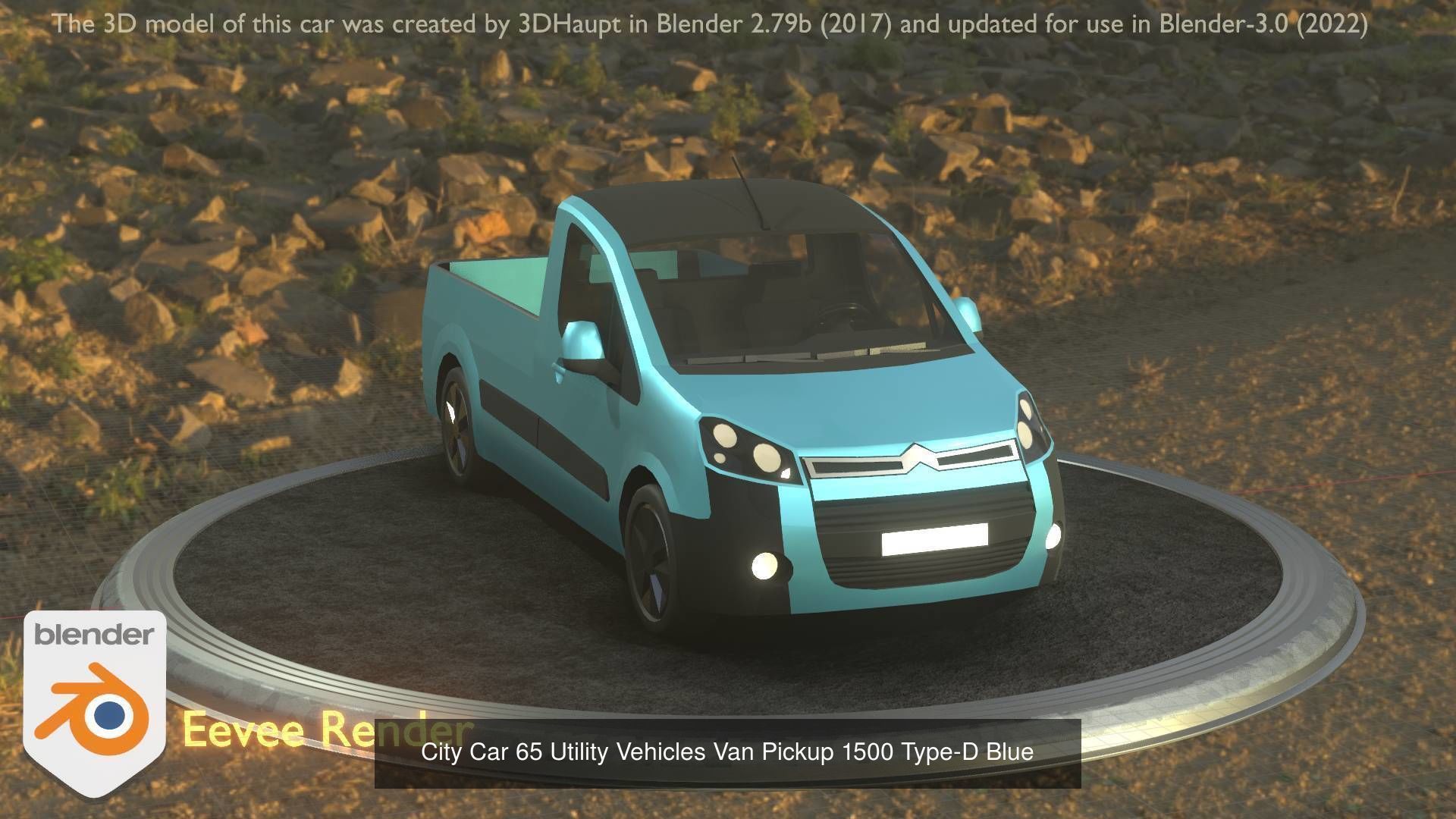 City Cars All Types A B C D E Blue 3D Model Collection_18