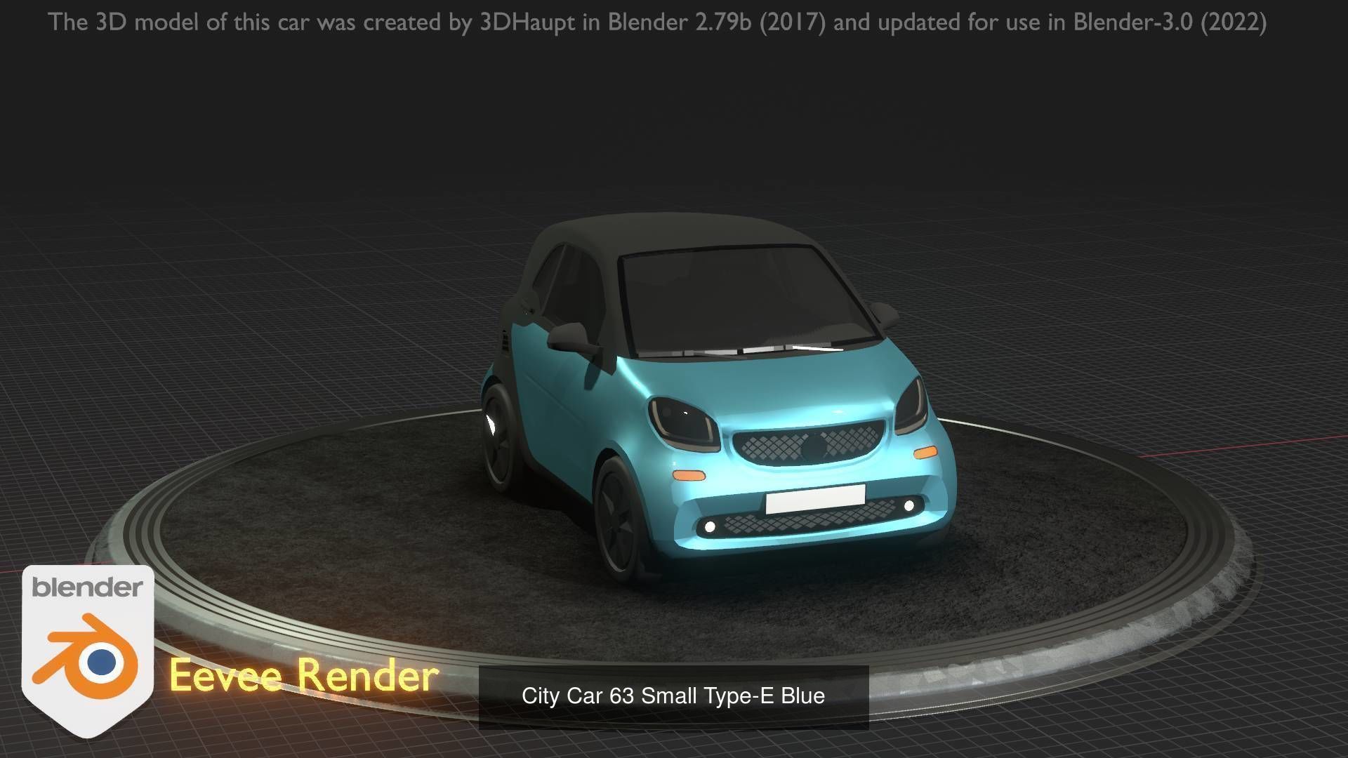 City Cars All Types A B C D E Blue 3D Model Collection_16