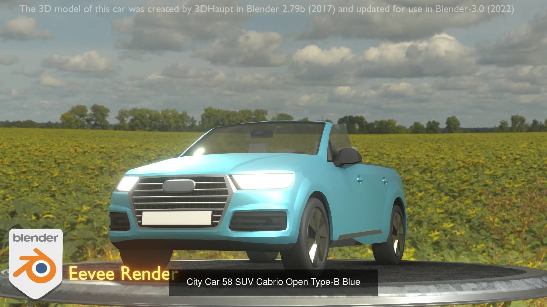 City Cars All Types A B C D E Blue 3D Model Collection_12