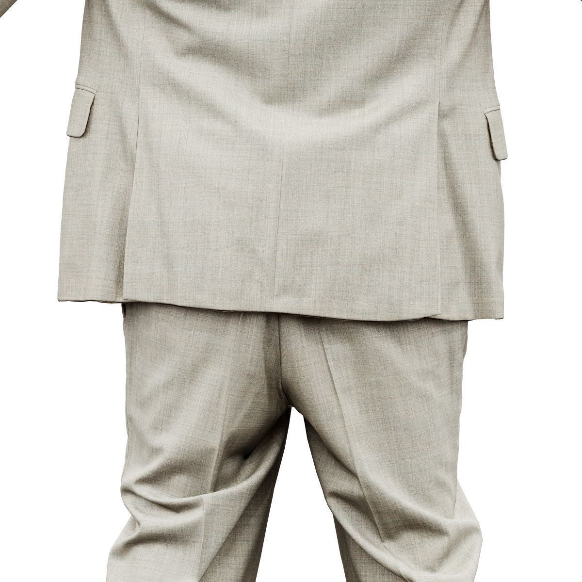 Suit B Full Undone Low-poly 3D model_17