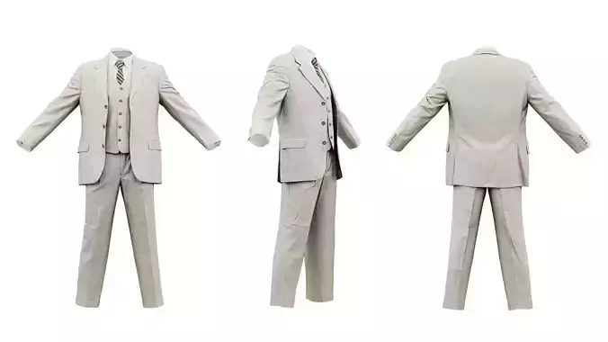 Suit B Full Open Low-poly 3D model