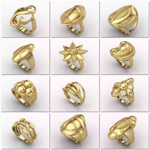 95 Files -  Women Ring Womens Rings Plain Models  STL