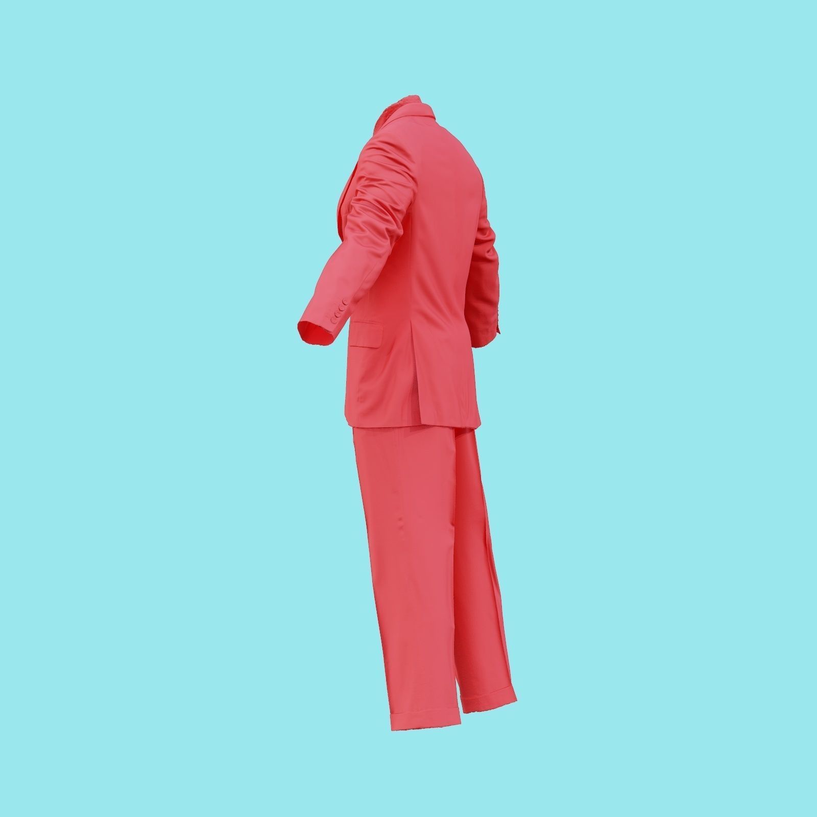 Suit B Full Closed Low-poly 3D model_22