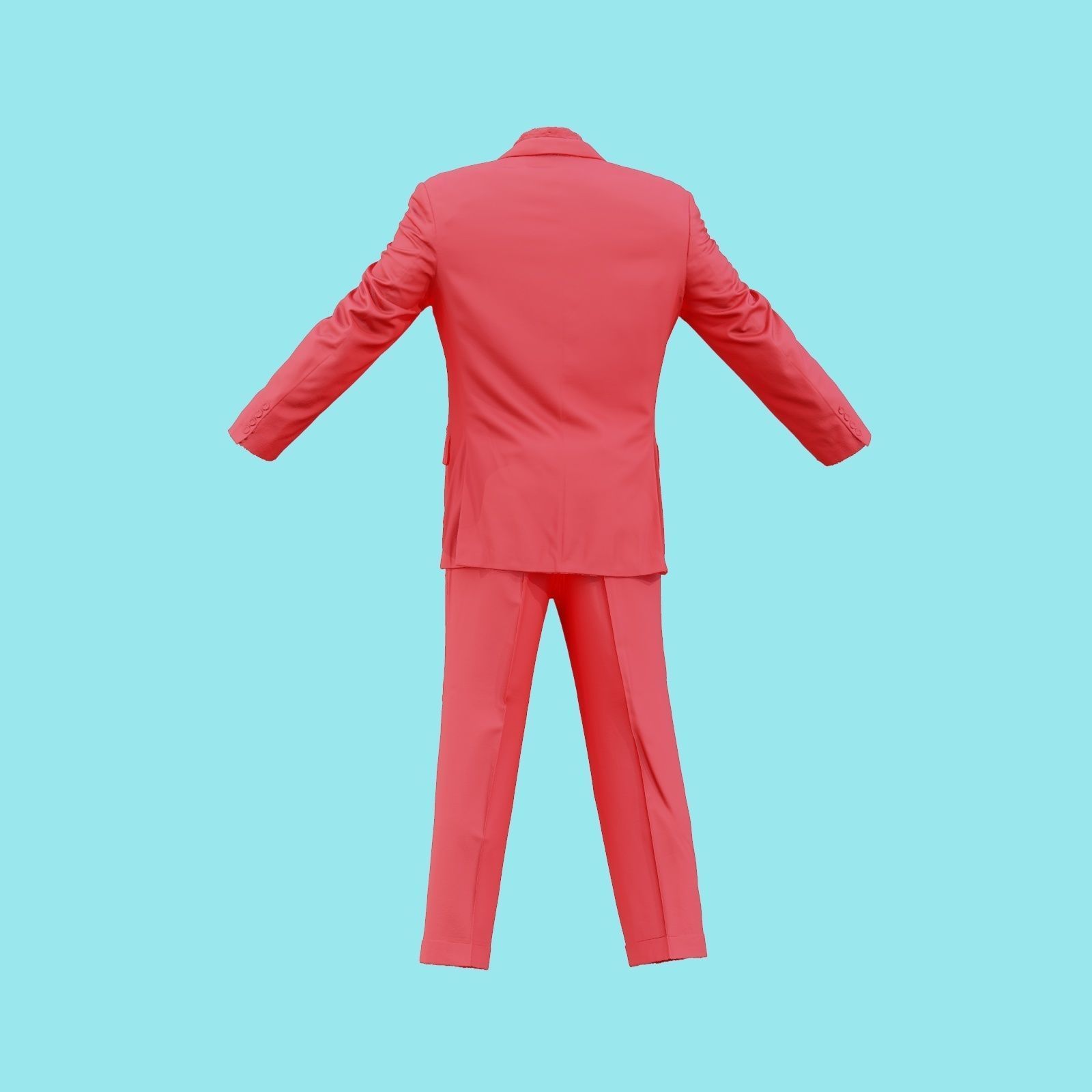 Suit B Full Closed Low-poly 3D model_21