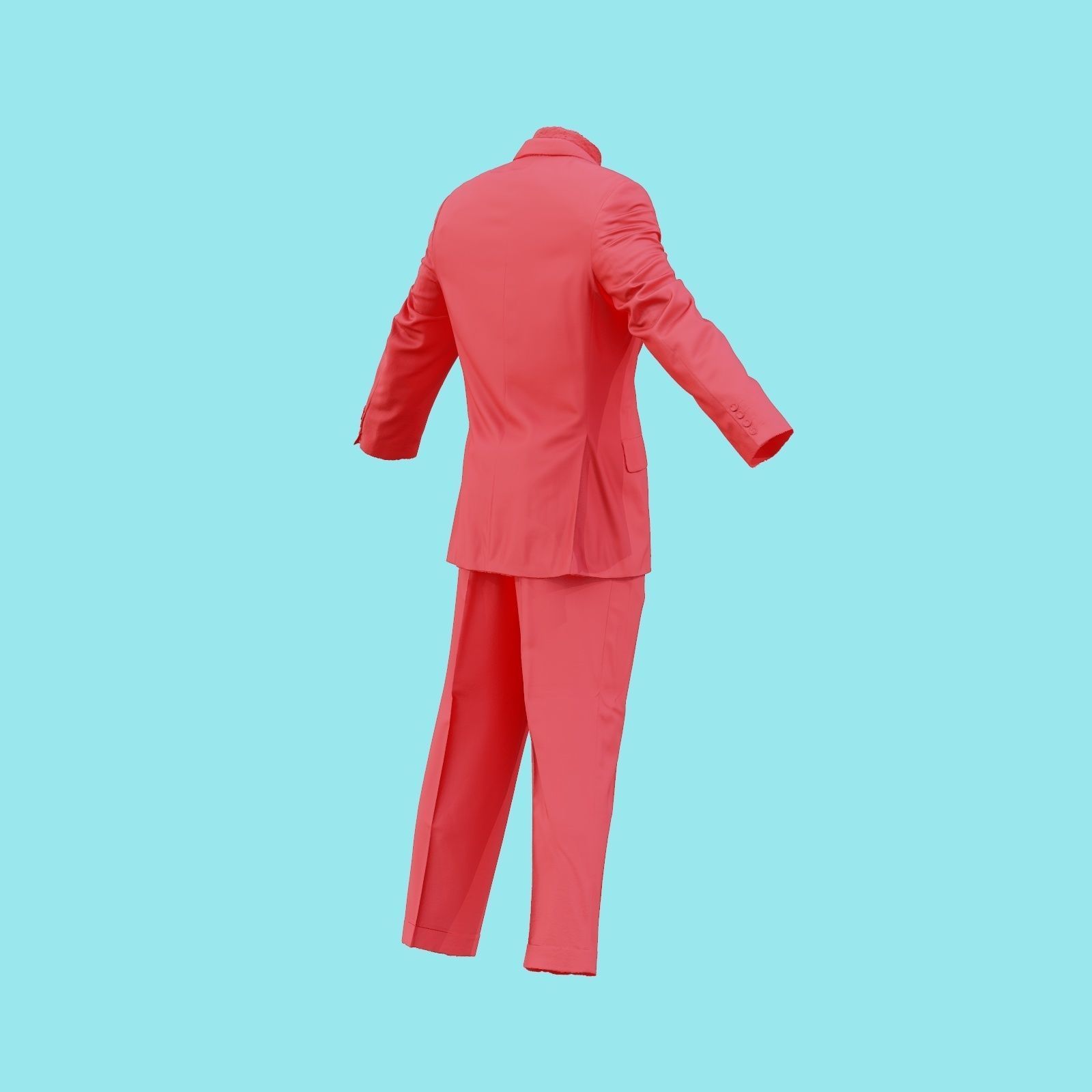 Suit B Full Closed Low-poly 3D model_20