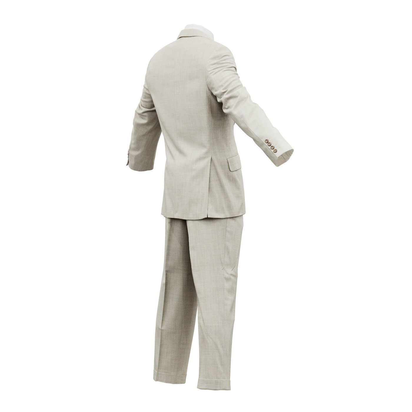 Suit B Full Closed Low-poly 3D model_6