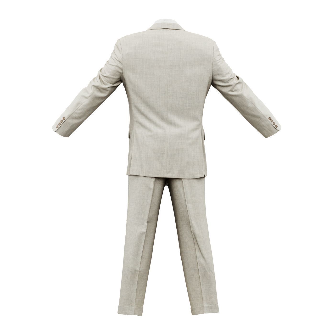 Suit B Full Closed Low-poly 3D model_8