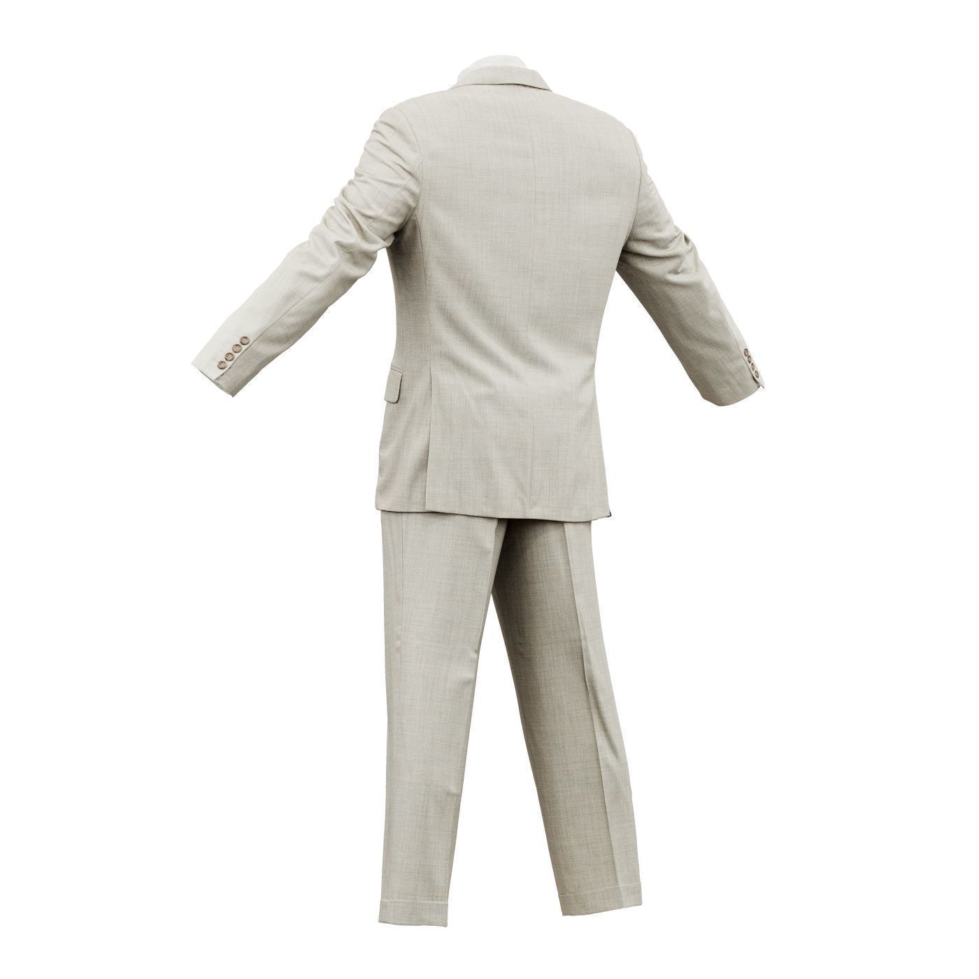 Suit B Full Closed Low-poly 3D model_9