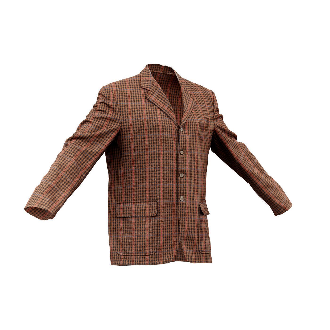 Suit A Vest Low-poly 3D model_3