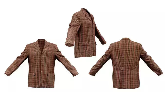 Suit A Vest Low-poly 3D model