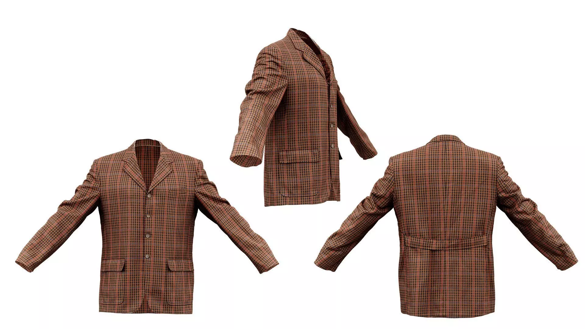 Suit A Vest Low-poly 3D model_0