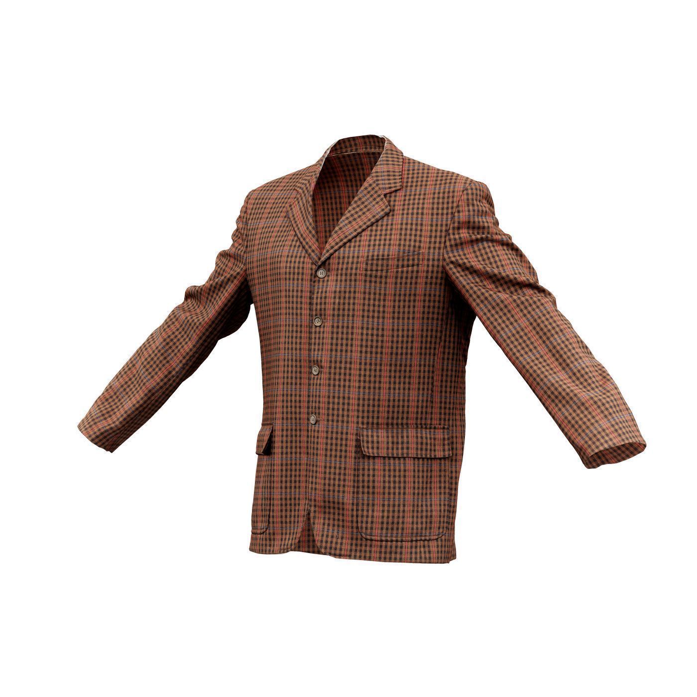 Suit A Vest Low-poly 3D model_13