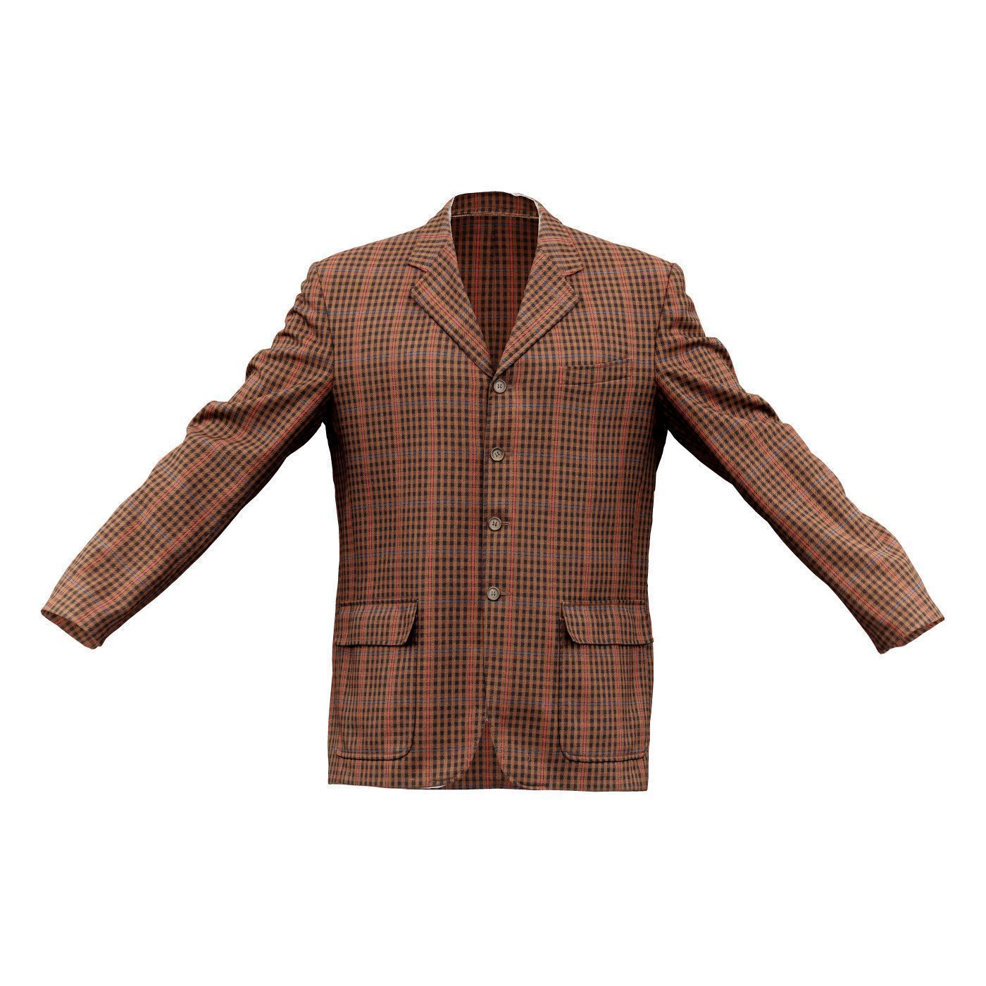 Suit A Vest Low-poly 3D model_2