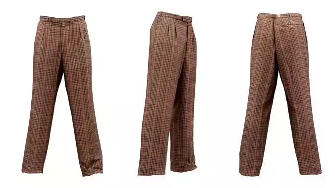 Suit A Trousers Low-poly 3D model