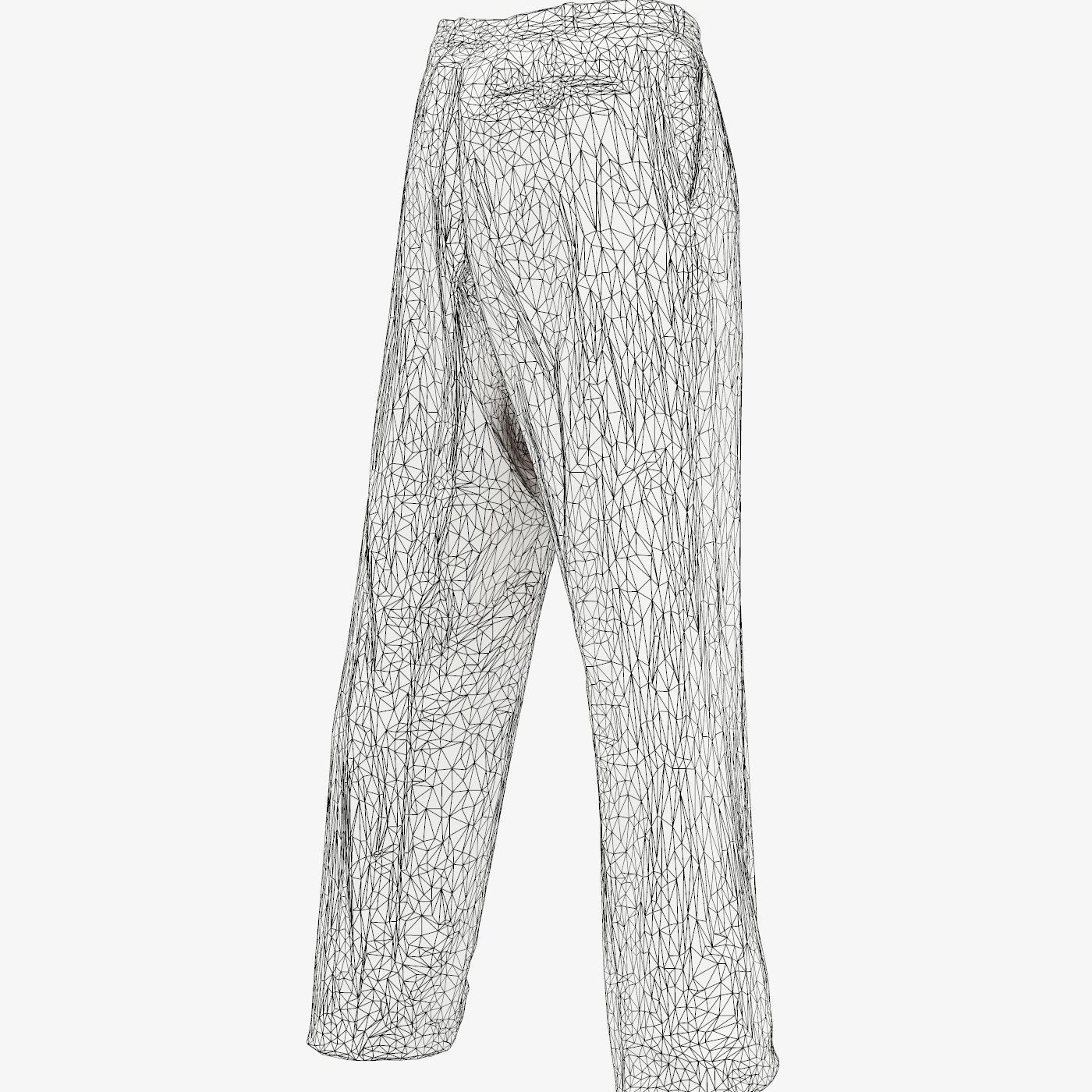 Suit A Trousers Low-poly 3D model_15