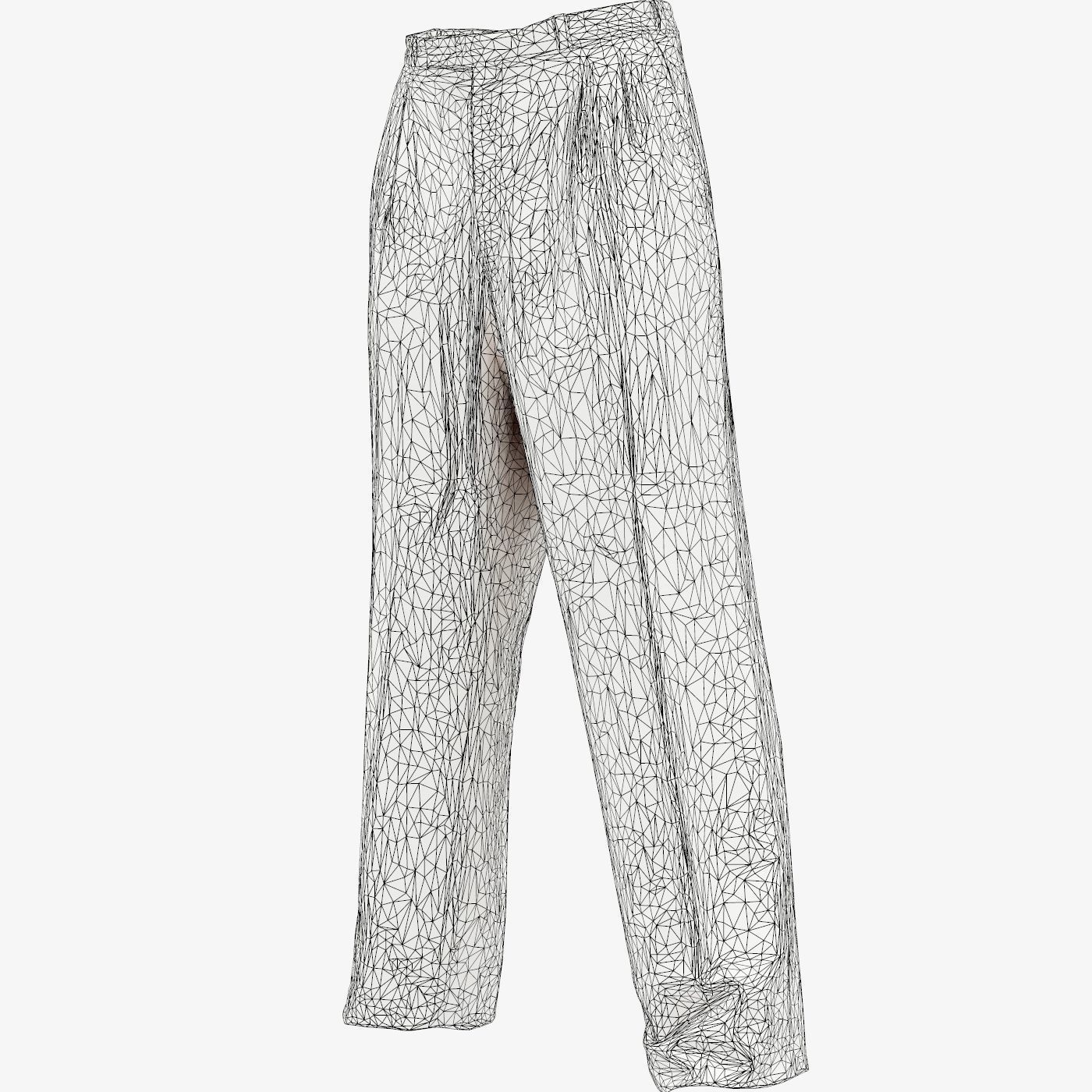 Suit A Trousers Low-poly 3D model_14