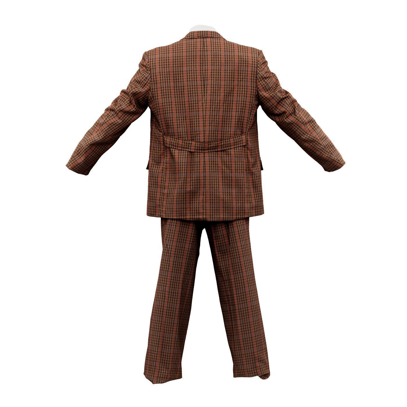 Suit A Full Open Low-poly 3D model_8