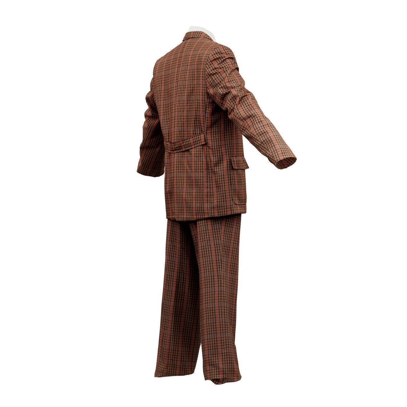 Suit A Full Open Low-poly 3D model_6