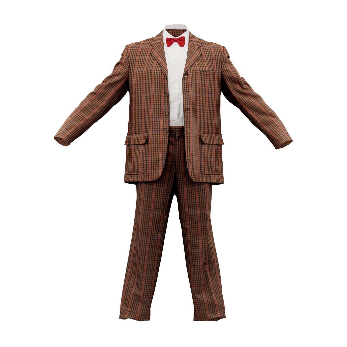 Suit A Full Open Low-poly 3D model_2