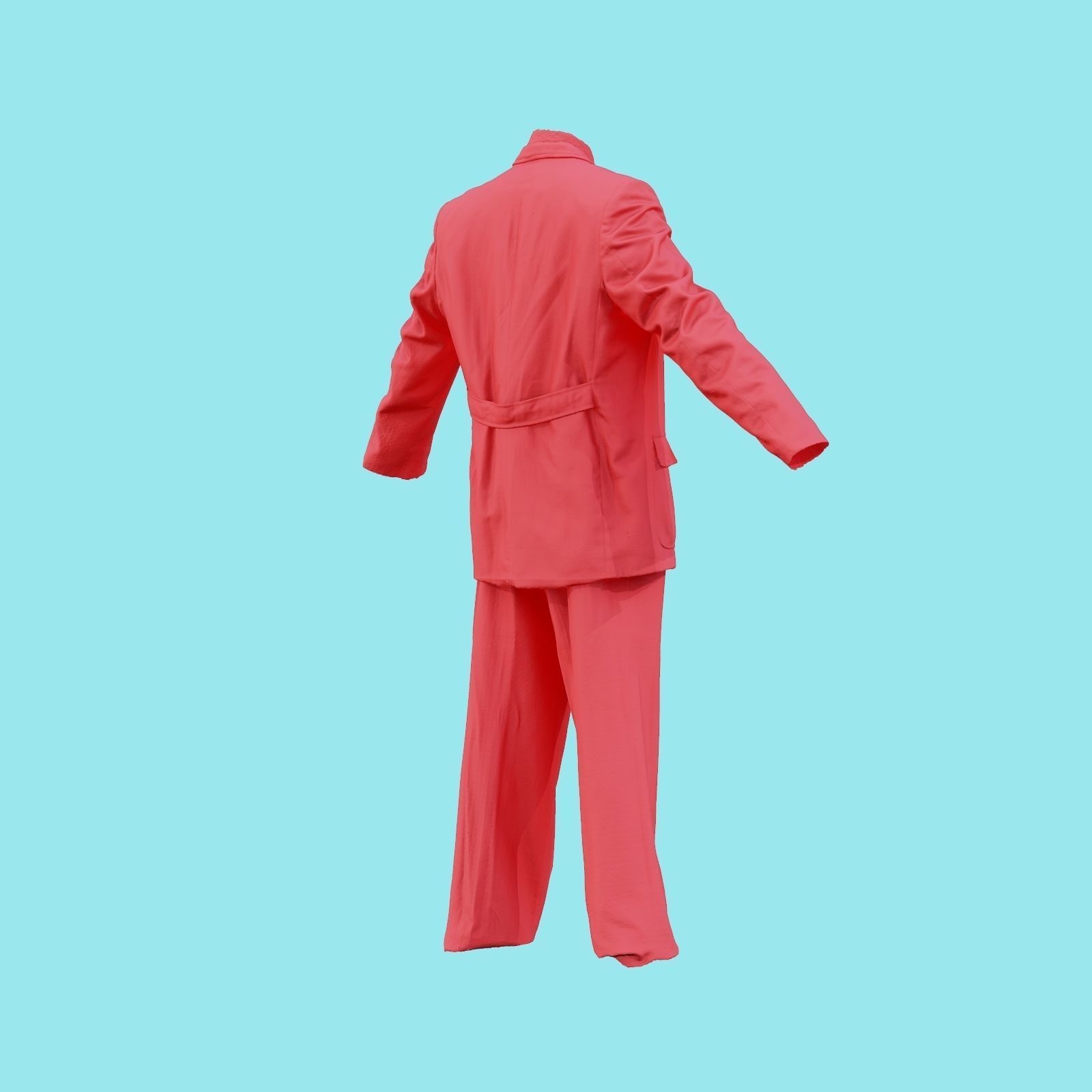 Suit A Full Open Low-poly 3D model_20