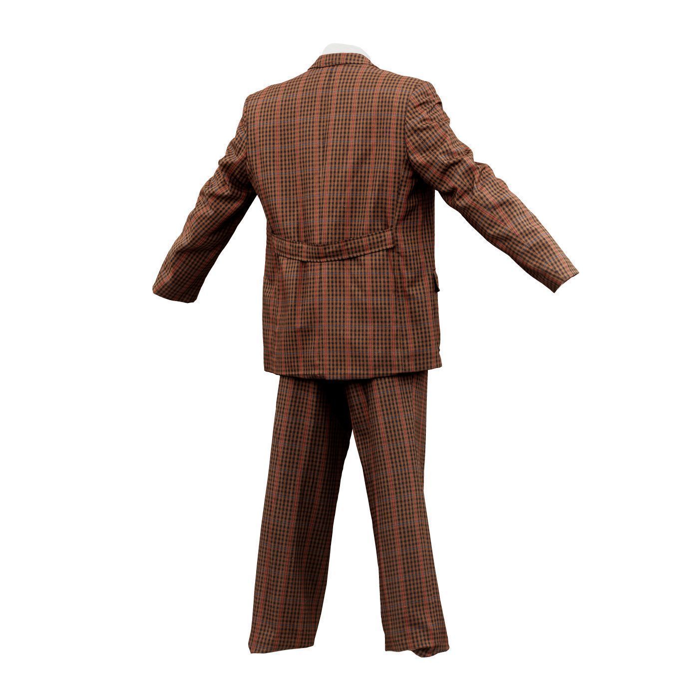 Suit A Full Open Low-poly 3D model_7