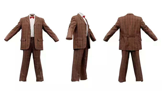 Suit A Full Open Low-poly 3D model