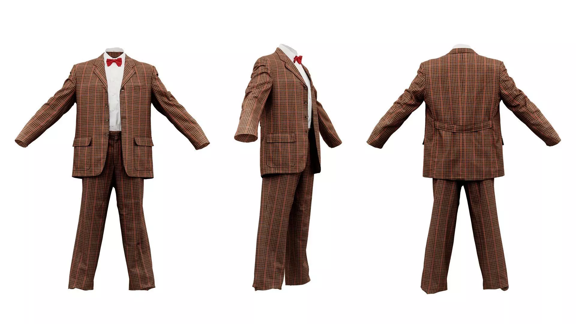 Suit A Full Open Low-poly 3D model_0