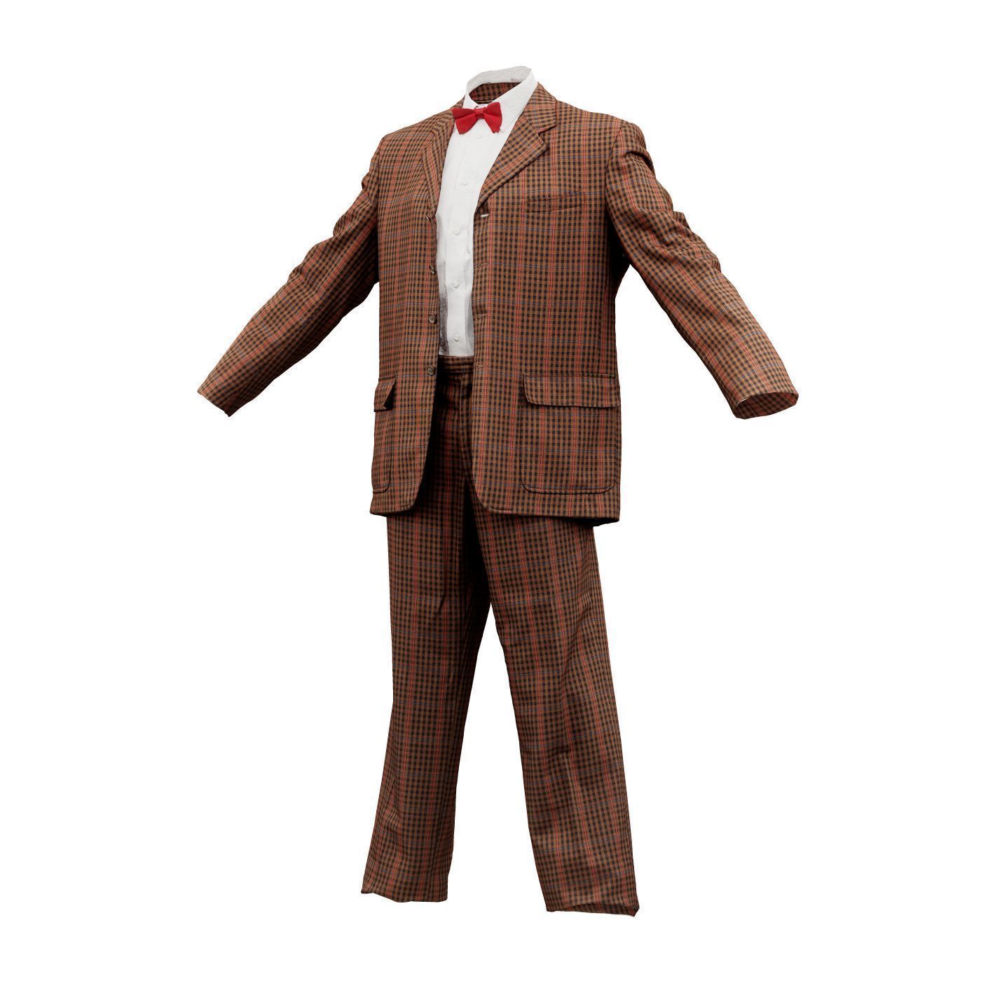 Suit A Full Open Low-poly 3D model_13