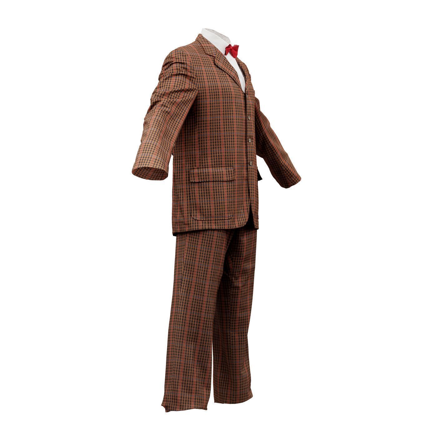 Suit A Full Closed Low-poly 3D model_4