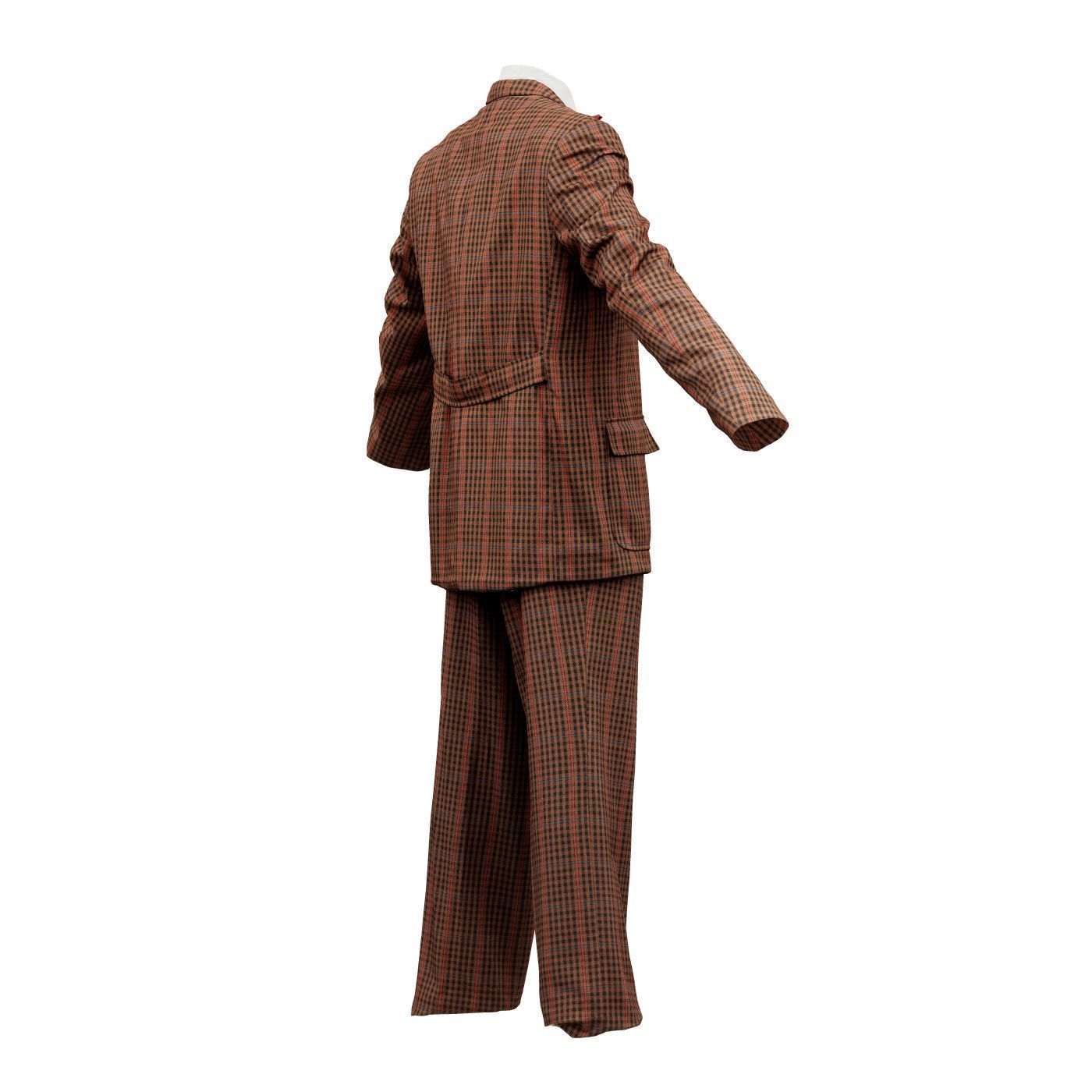 Suit A Full Closed Low-poly 3D model_6