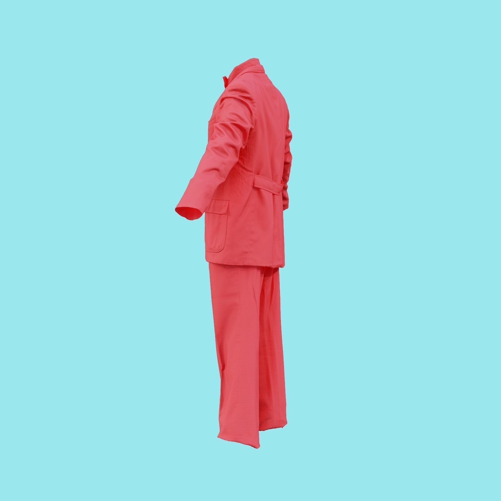 Suit A Full Closed Low-poly 3D model_22