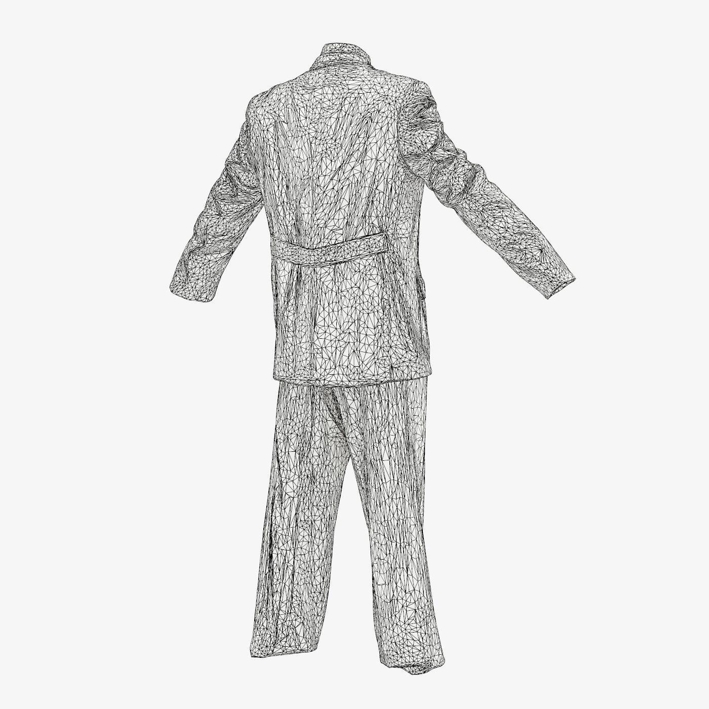 Suit A Full Closed Low-poly 3D model_15