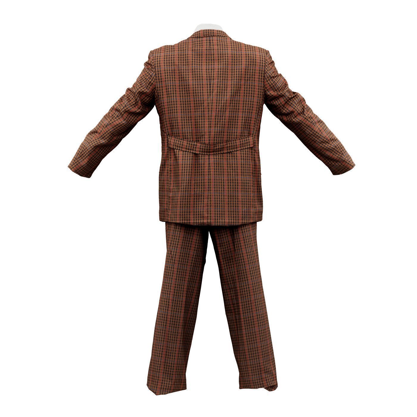 Suit A Full Closed Low-poly 3D model_8