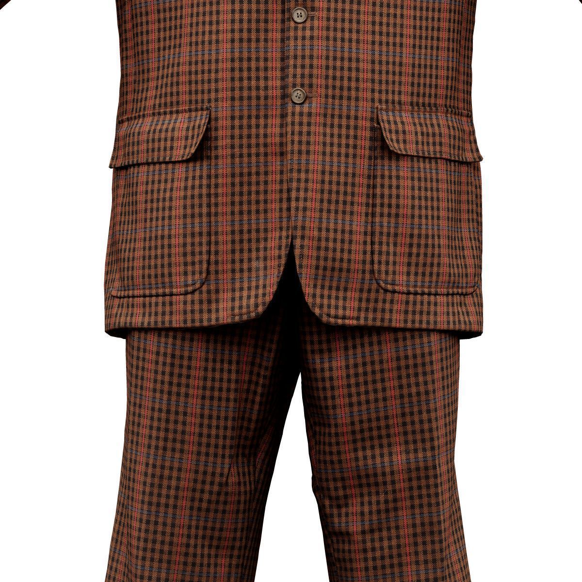 Suit A Full Closed Low-poly 3D model_1