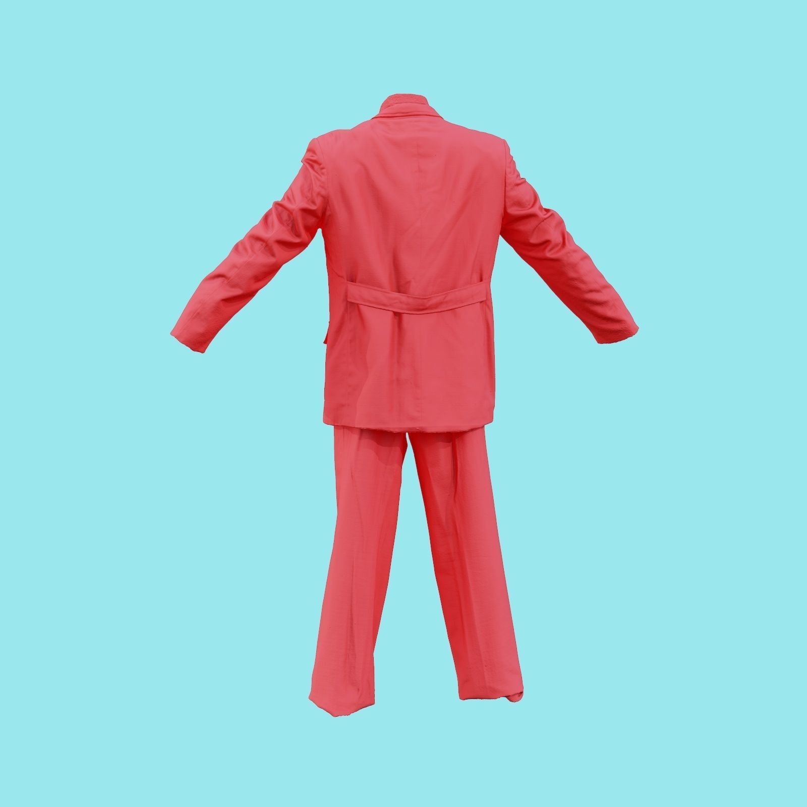 Suit A Full Closed Low-poly 3D model_21