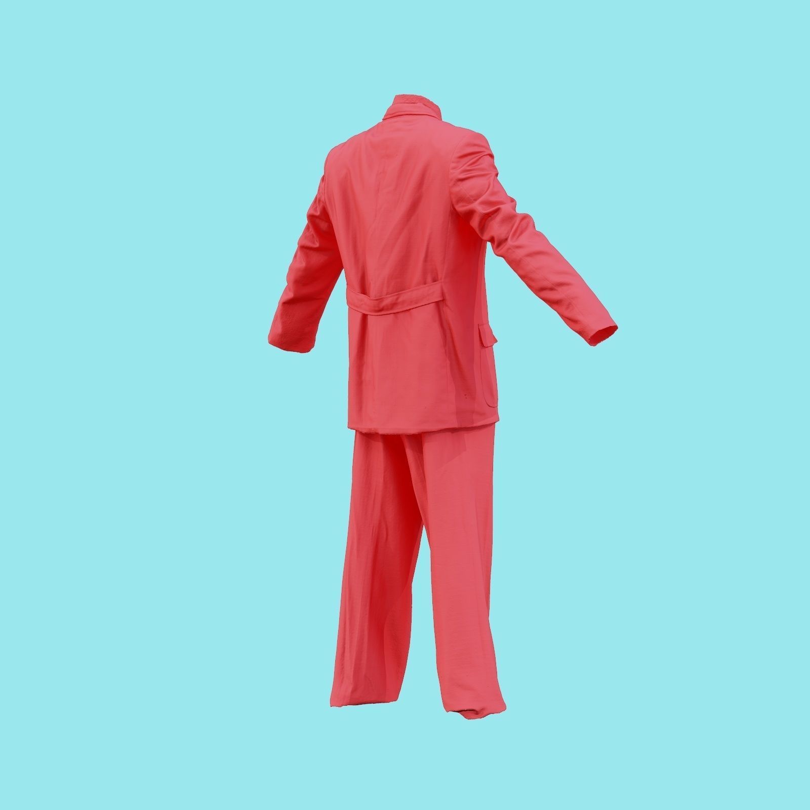 Suit A Full Closed Low-poly 3D model_20