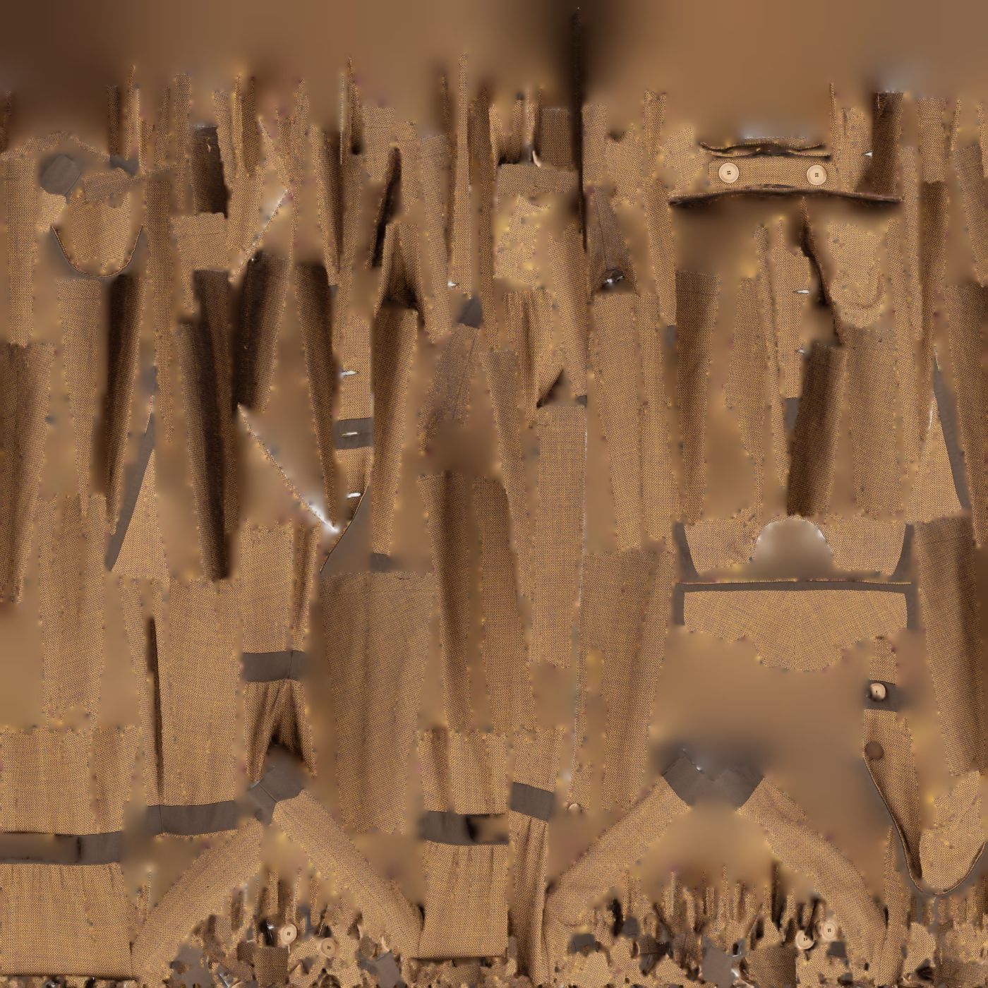 Straw Coat Open Low-poly 3D model_16