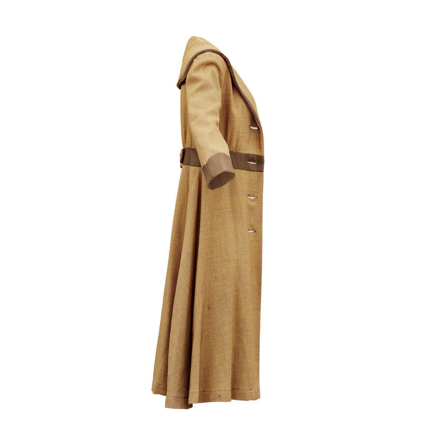 Straw Coat Open Low-poly 3D model_5