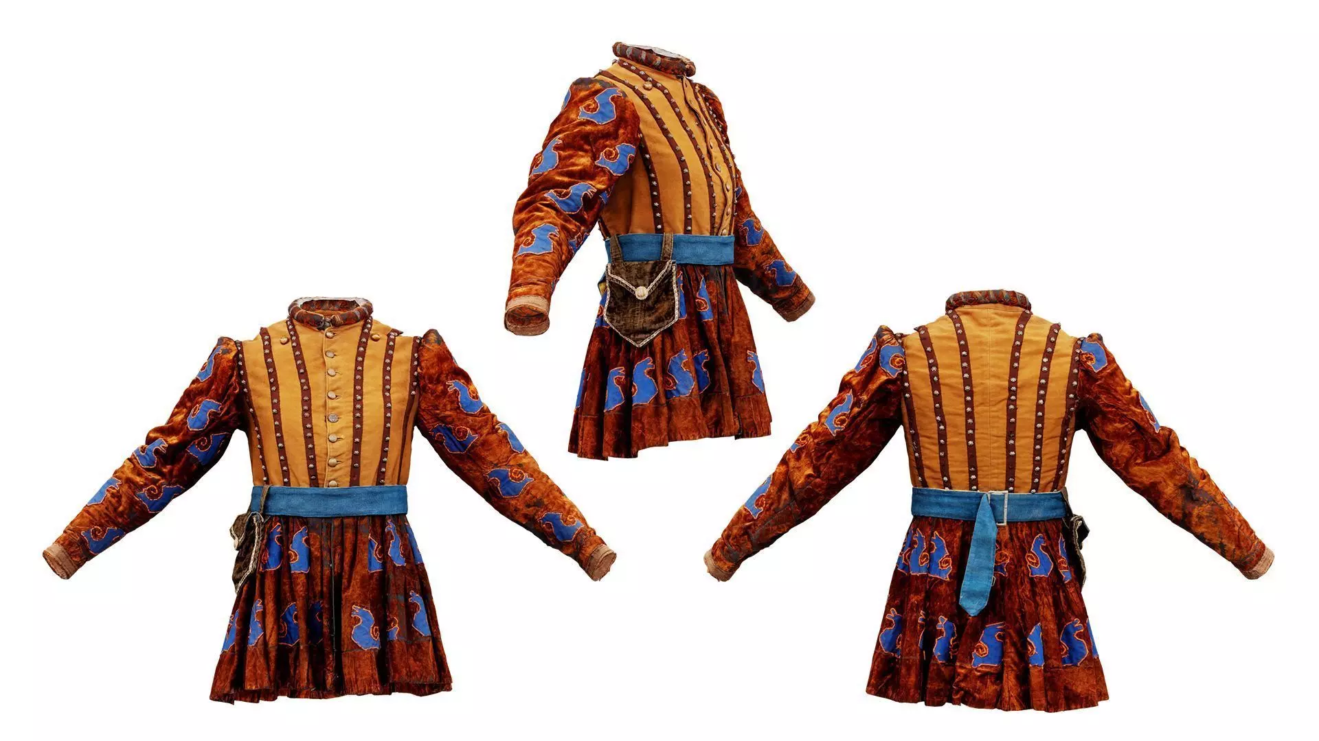 Strap Medieval Full Low-poly 3D model_0