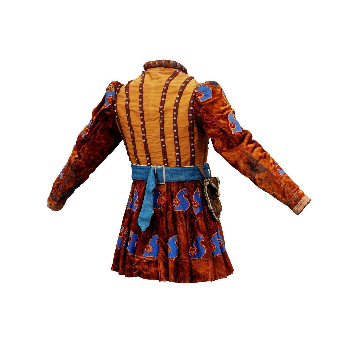 Strap Medieval Full Low-poly 3D model_7