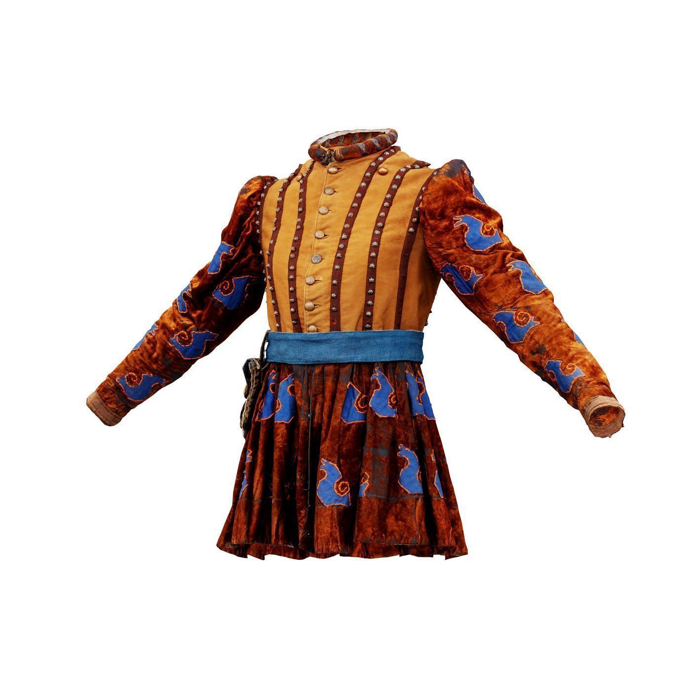 Strap Medieval Full Low-poly 3D model_13