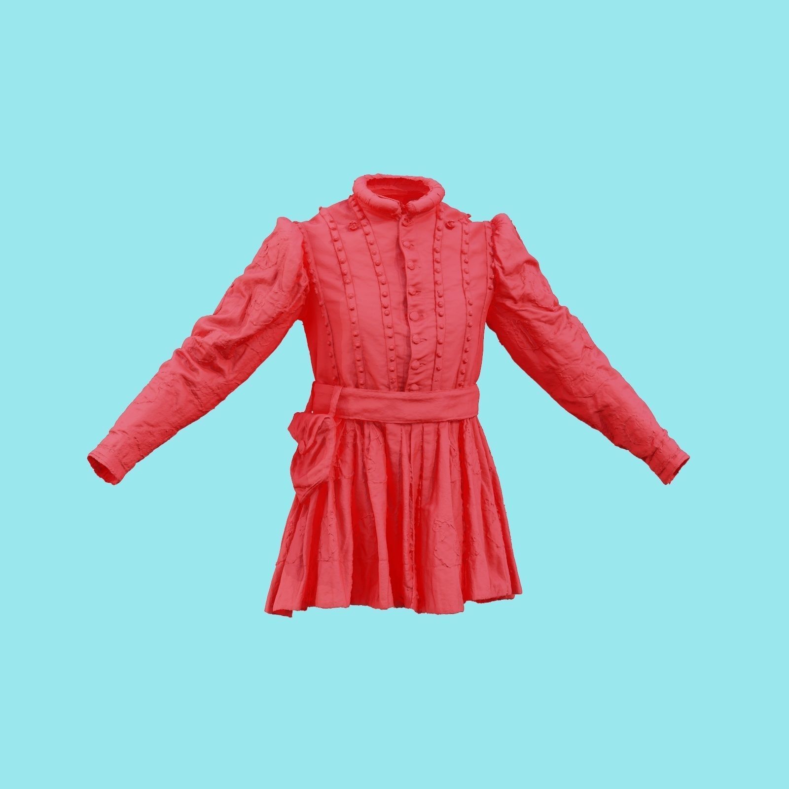 Strap Medieval Full Low-poly 3D model_18