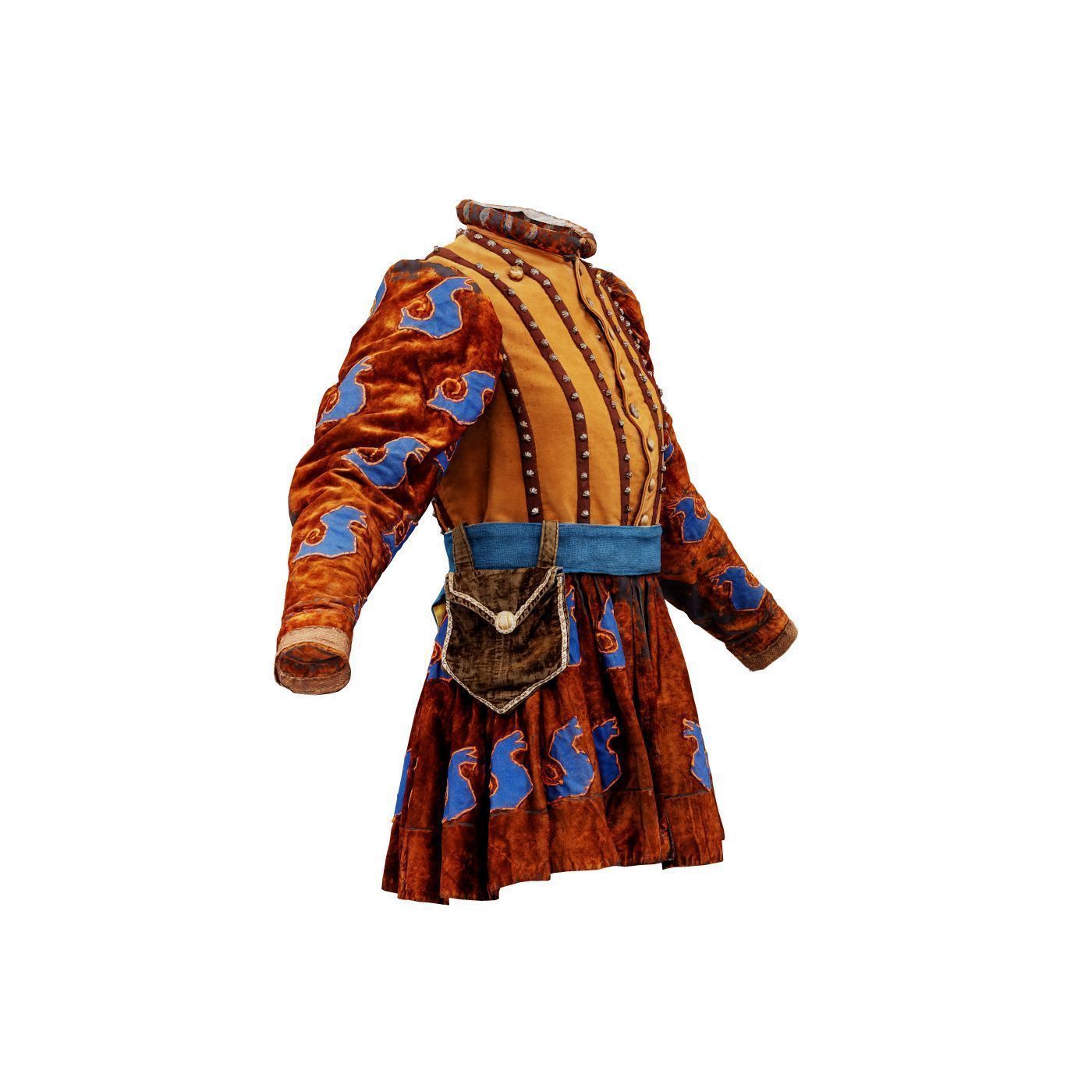 Strap Medieval Full Low-poly 3D model_4