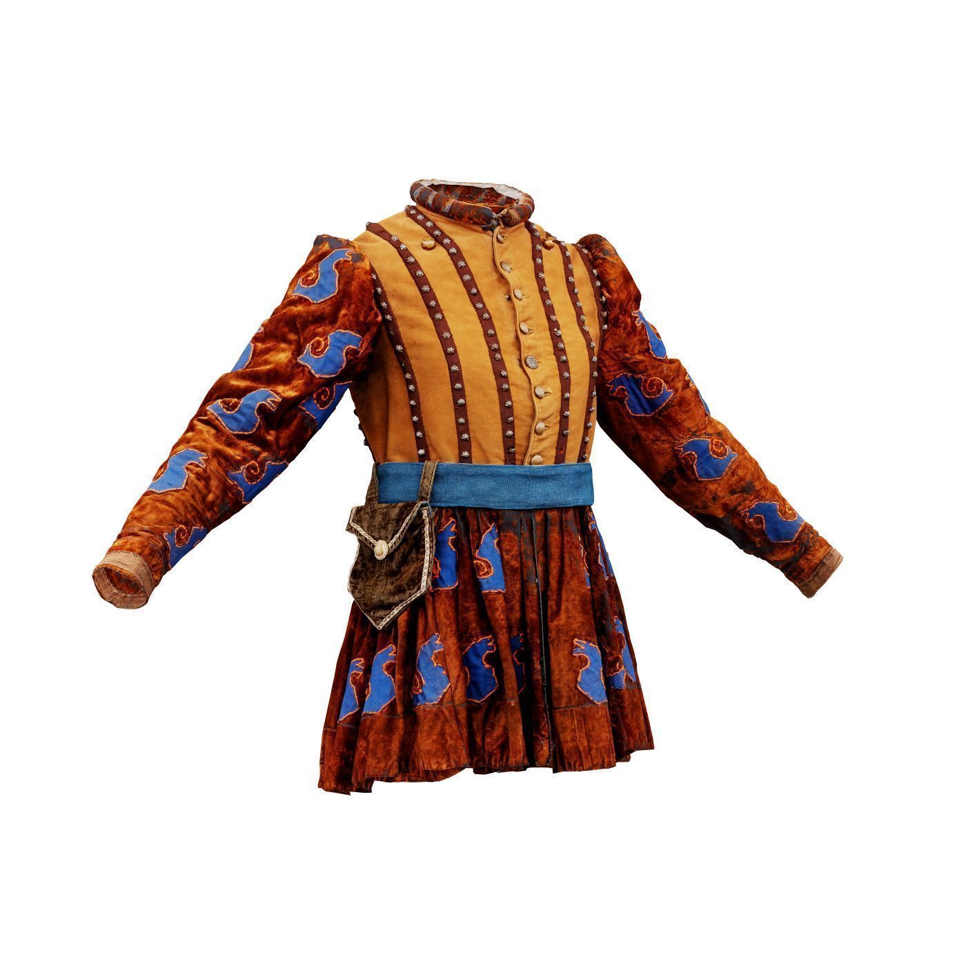 Strap Medieval Full Low-poly 3D model_3