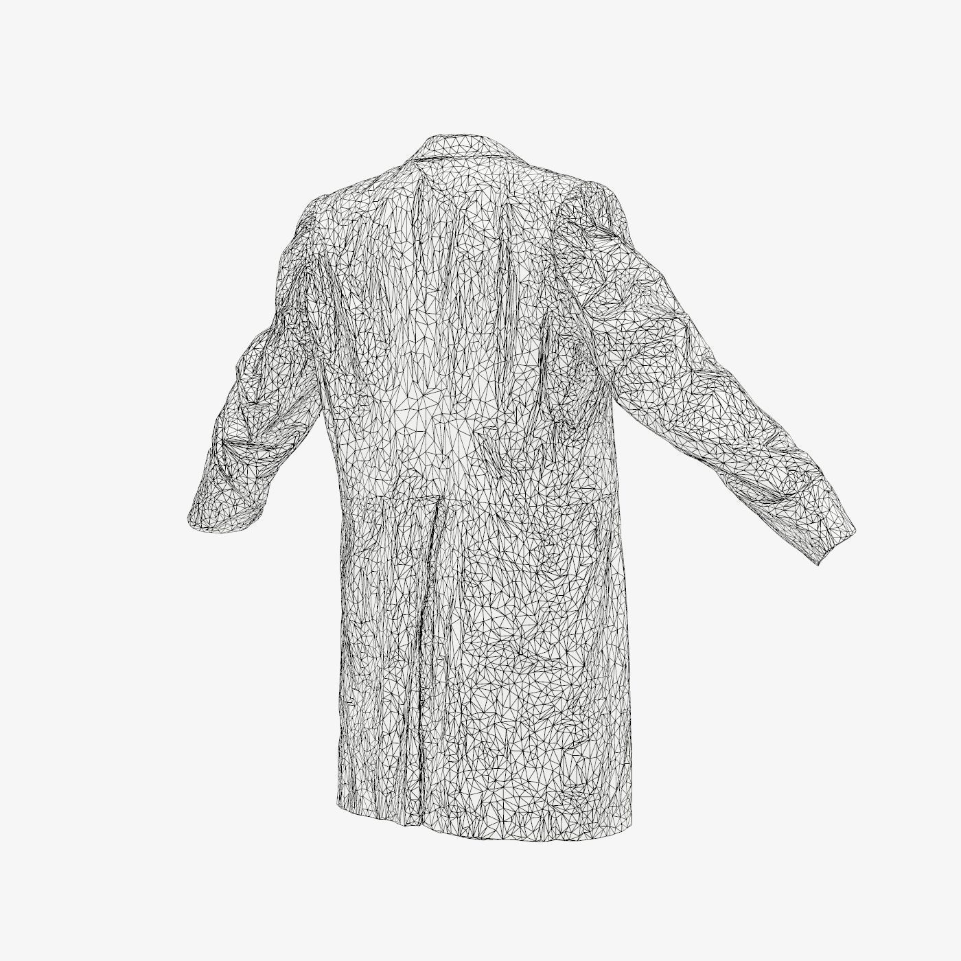 Statue Jacket Sleeves Low-poly 3D model_15